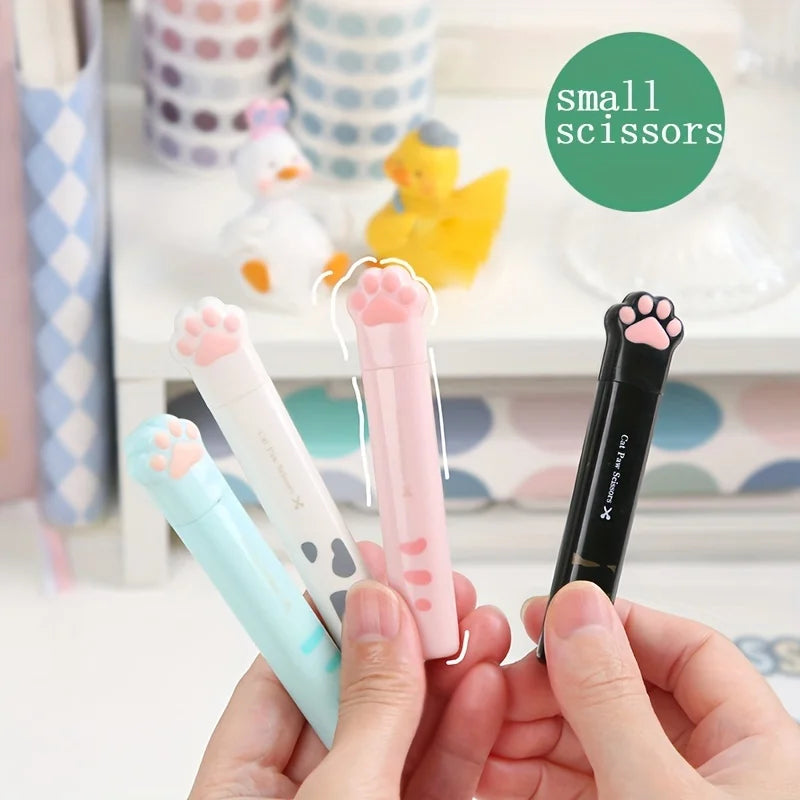 Kawaii Cat Claw Scissors Portable Cute Small Scissor Student Office Multi-functional Scissors Tiny Scissor Stationery - Ice Cream Cake