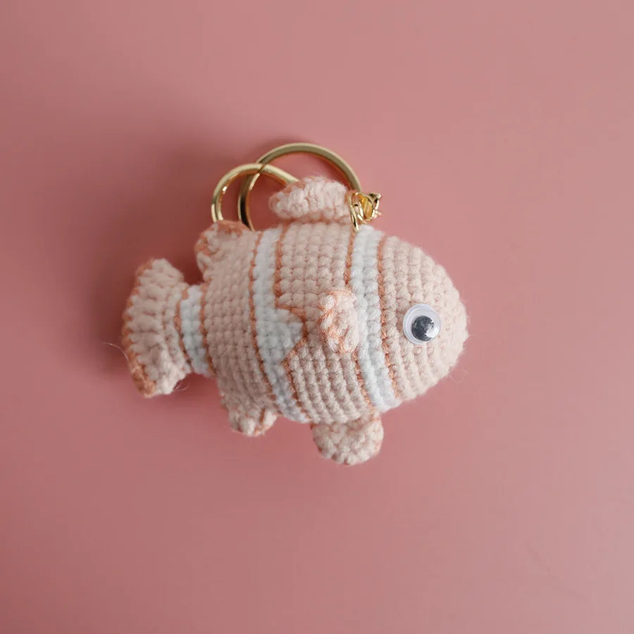 Handmade Crochet Ocean Friends Keychain Charm