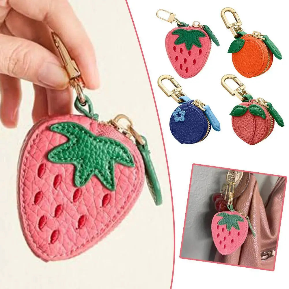 Fruity Clip-On Zipper Pouch Keychain