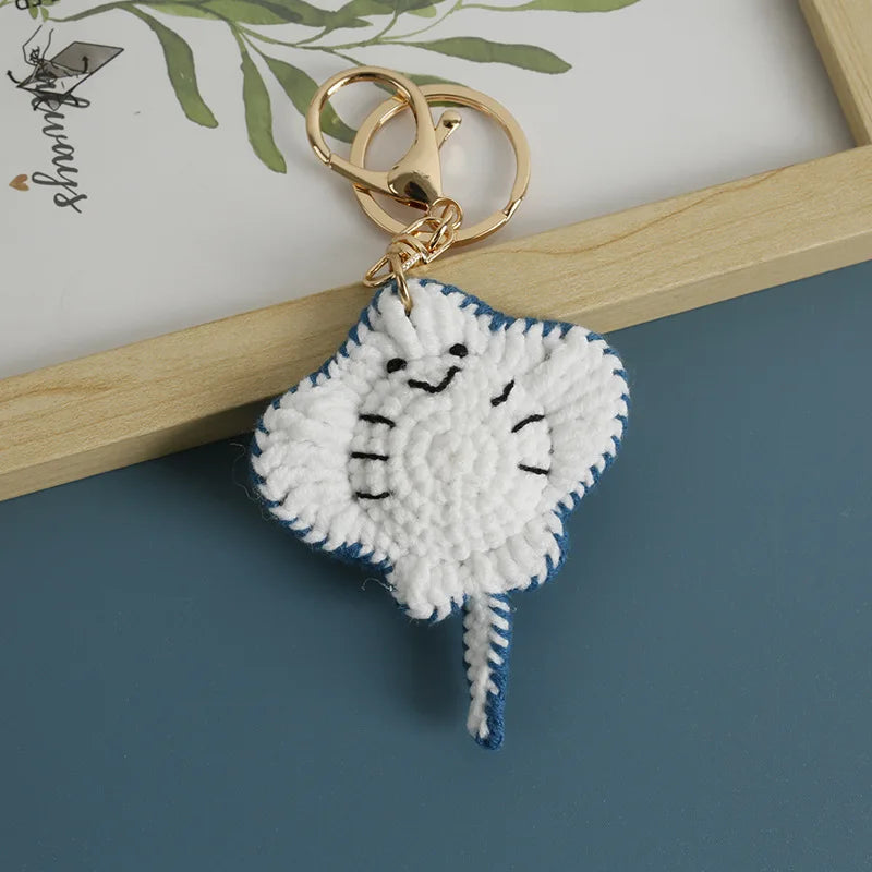 Handmade Crochet Ocean Friends Keychain Charm