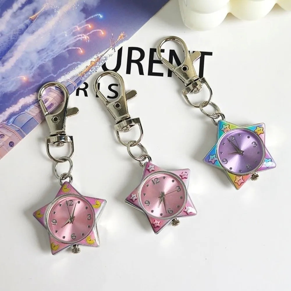 Pop Colour y2K Clip-On Keychain Star Watch