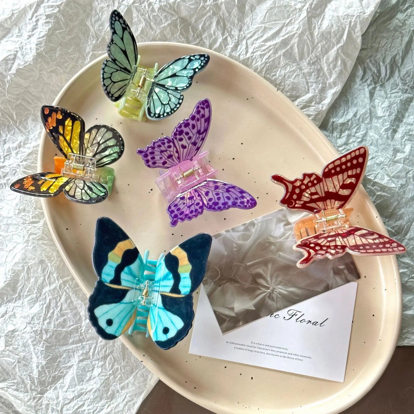 Acrylic Glossy Butterfly Hair Claw