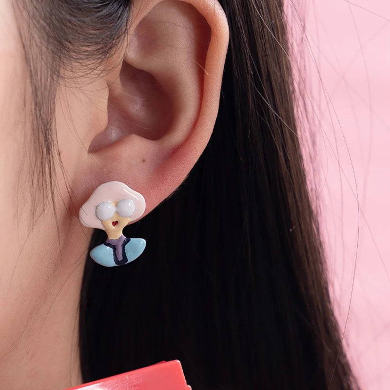 Cartoon People Pop Stud Earrings (20 Designs)