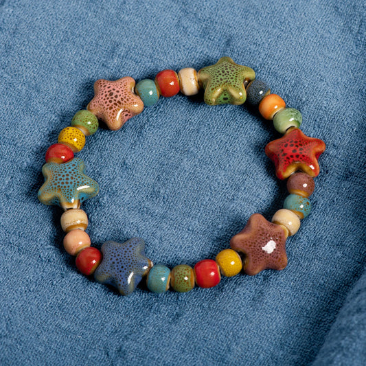 Colourful Beaded Star Bracelet