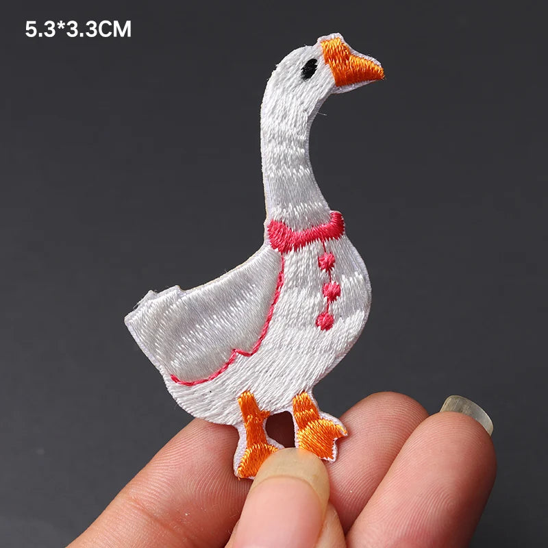 Cutie Goose Embroidered Iron-On Patch