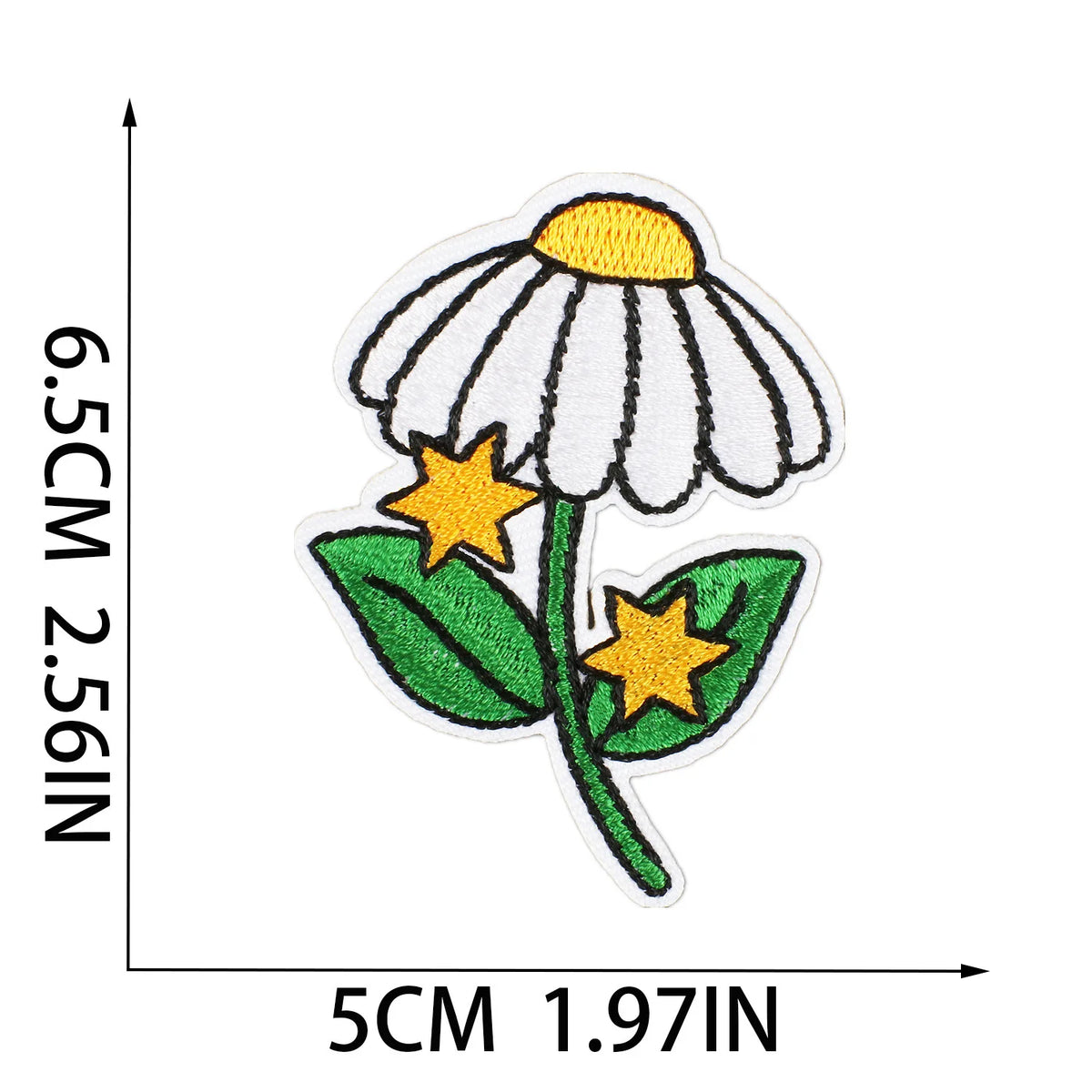 Embroidered Flower Garden Iron-On Patch