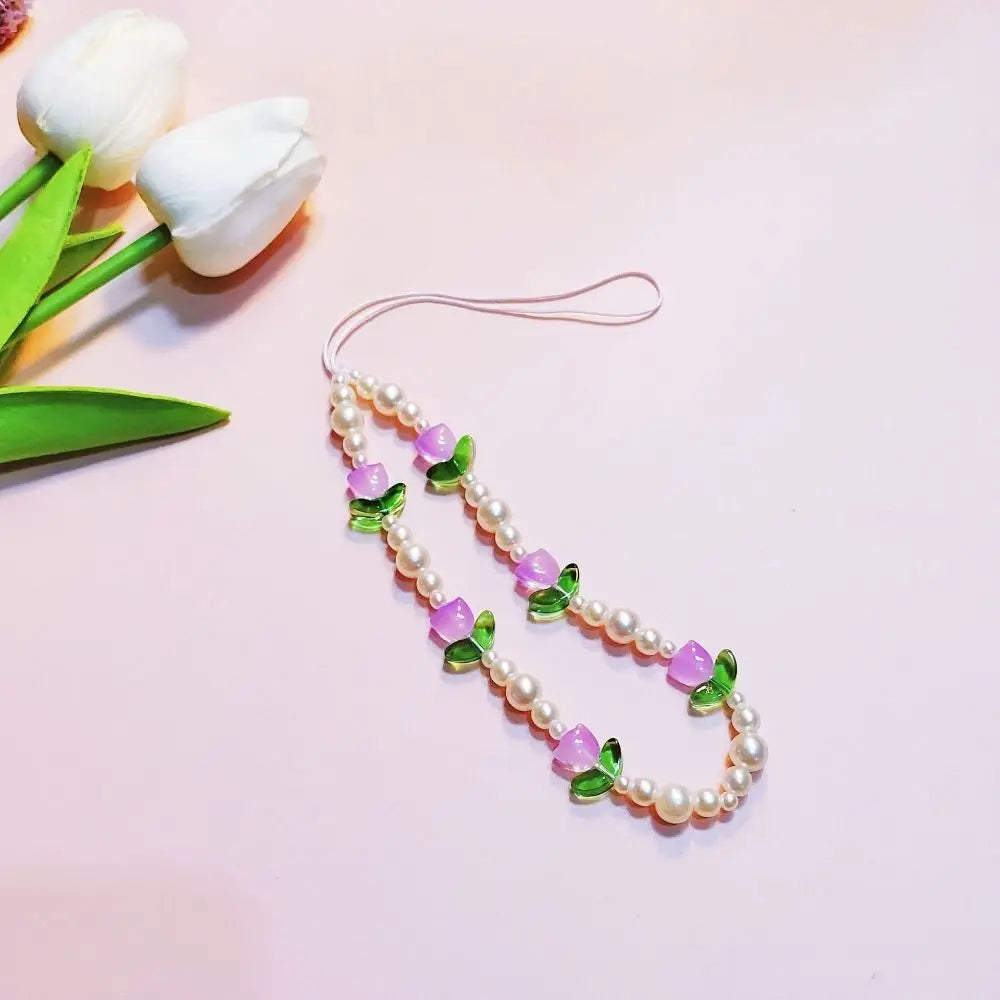 Tulip Beaded Wrist Strap