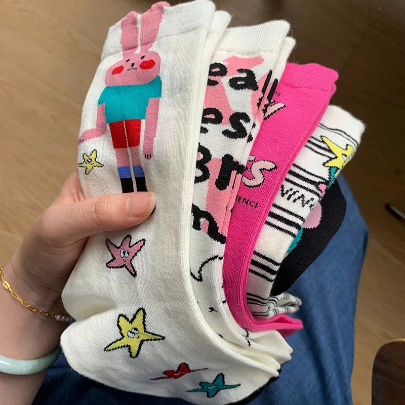 Bunny Time Crew Socks - Ice Cream Cake