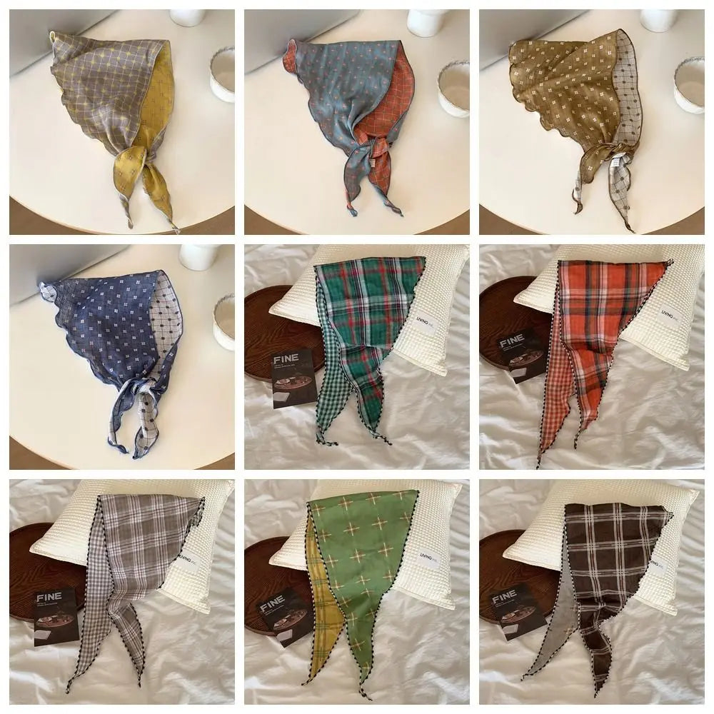 Revesrible Check Pattern Scarf