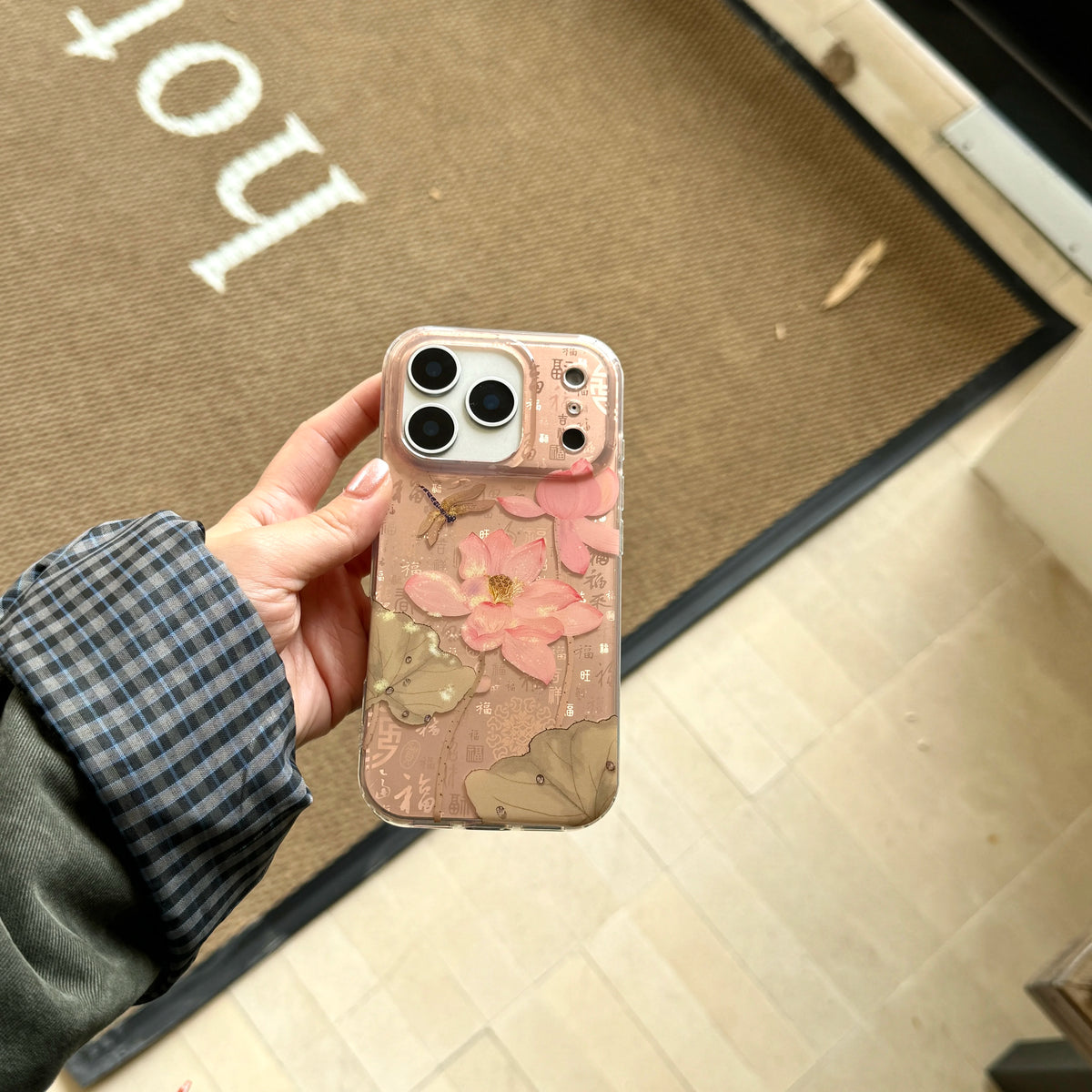 Pink Lotus iPhone Case