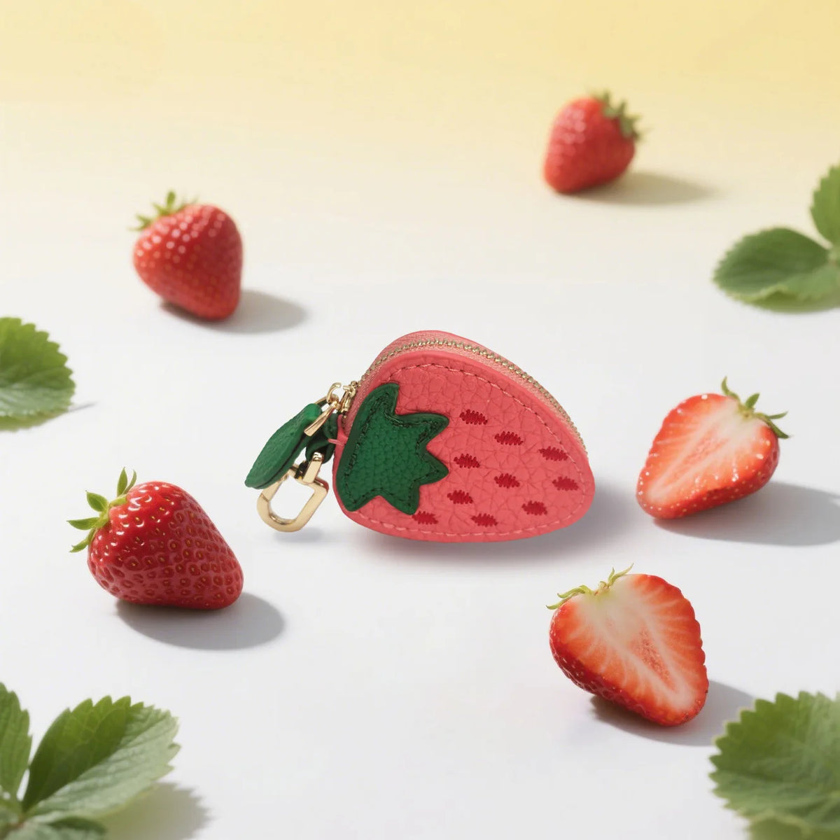 Mini Fruit Clip-On Zipper Purse