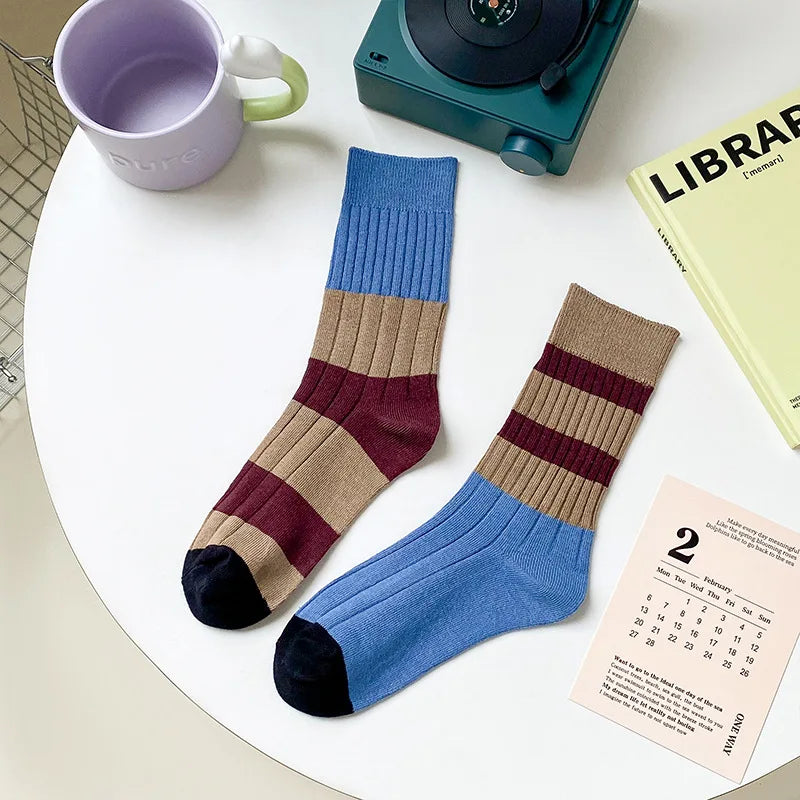 Ice Cream Stripe Crew Socks