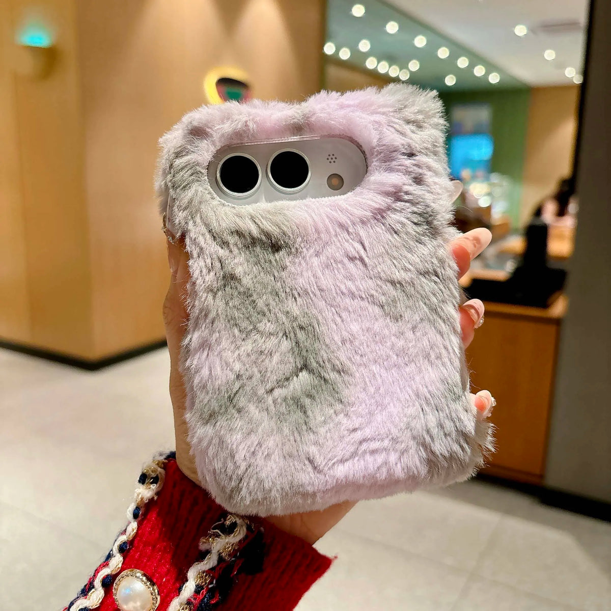 Gradient Plush Case for iPhone Duo