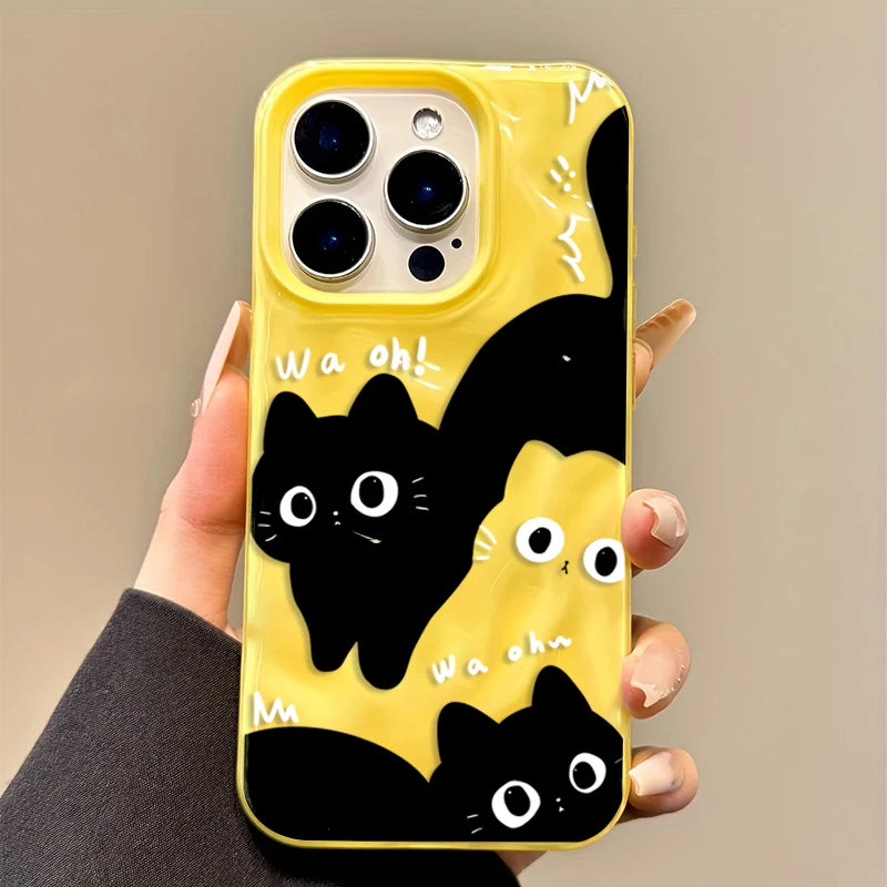 Black Cat Couple iPhone Case