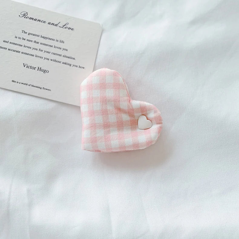 Gingham Heart Wire Tidy