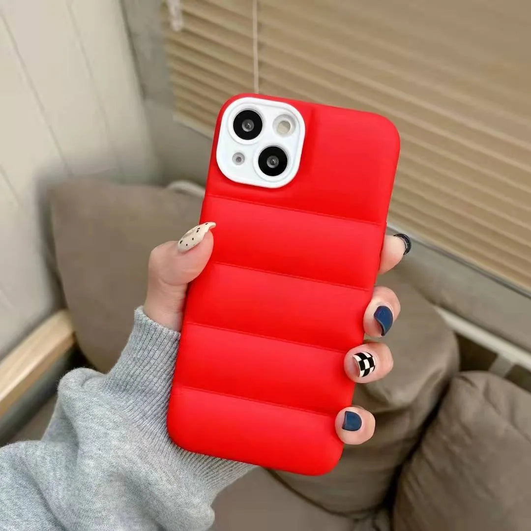 Puffer Coat Style iPhone Case
