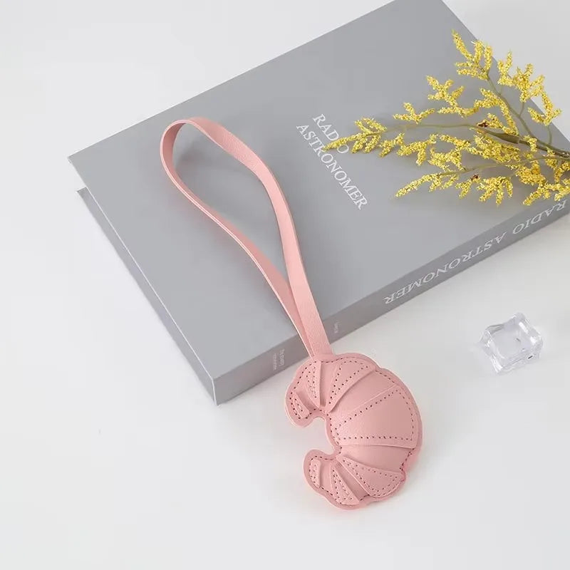 Croissant Bag Charm, Fashion Bread Charm for Handbags Purse Bag Accessories Car Charms PU Key Charms - Ice Cream Cake