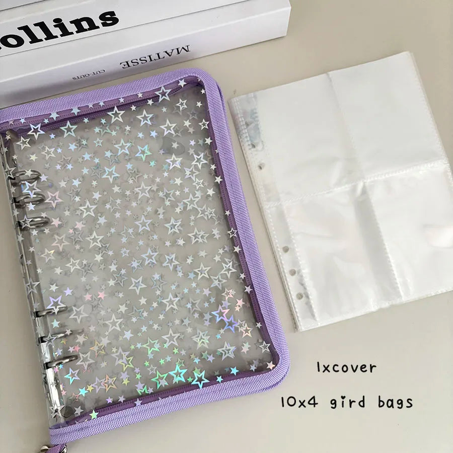 A5 Iridescent Star Ring Binder
