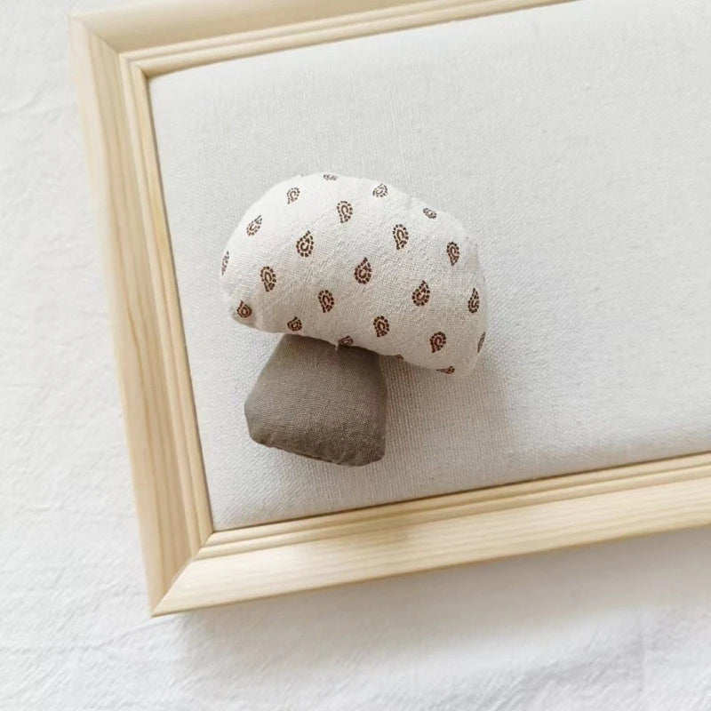 Cottagecore Fabric Mushroom Brooch