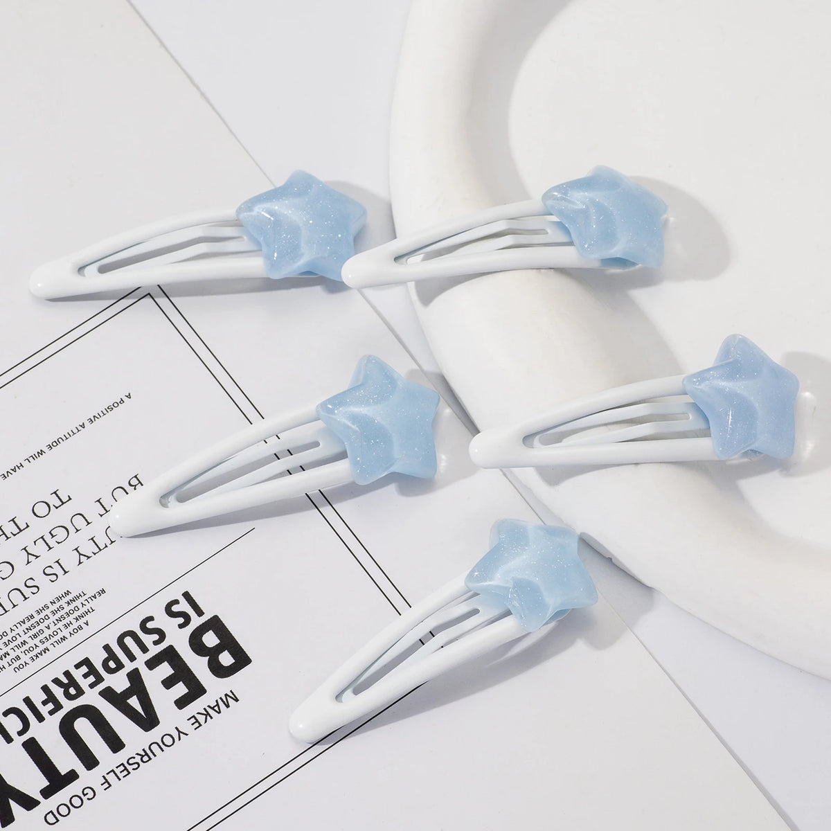 Jelly Star Hair Clip Set (Set of 5)