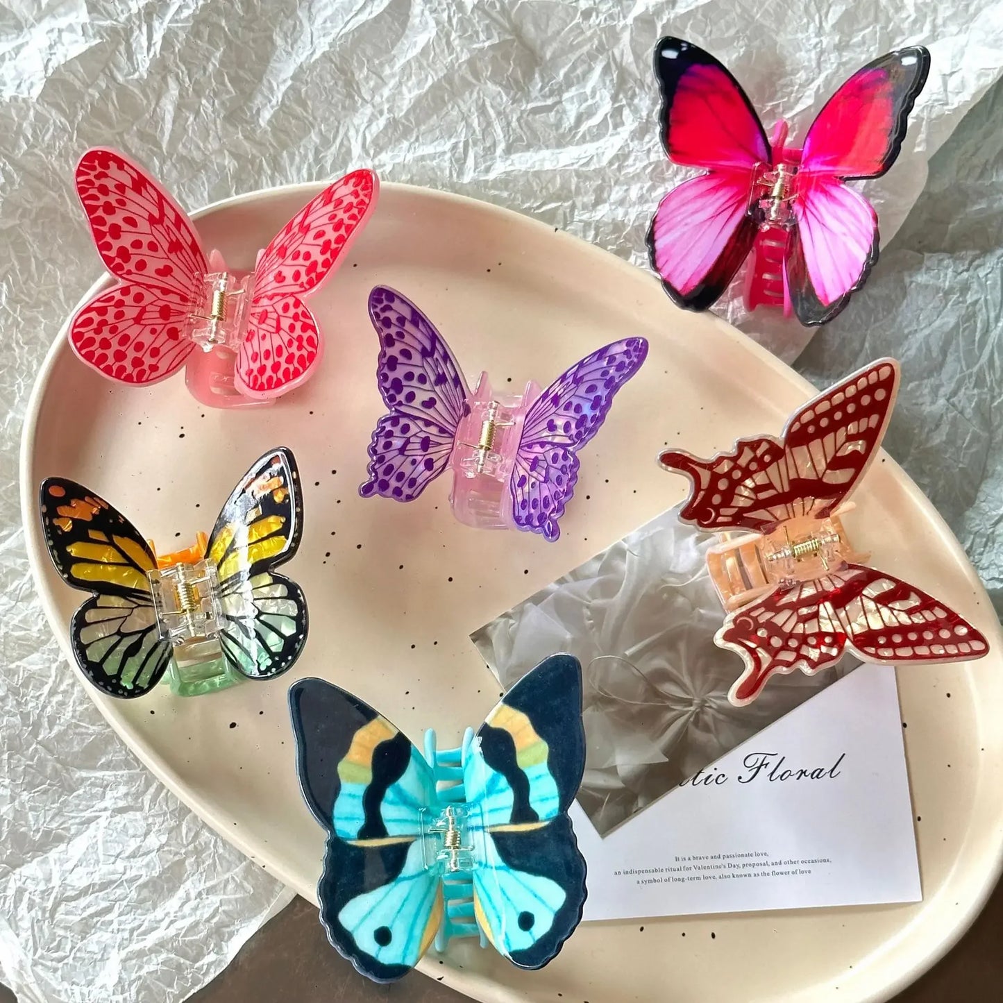 Acrylic Glossy Butterfly Hair Claw