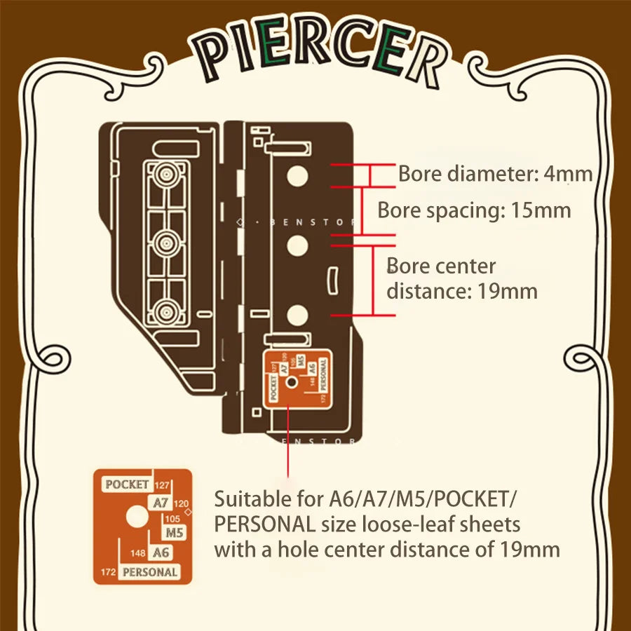 Cat Print Portable Hole Punch