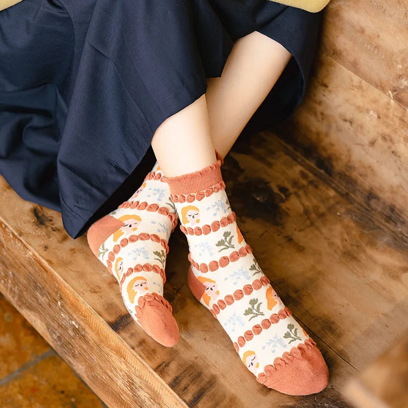 Cottagecore Crew Socks