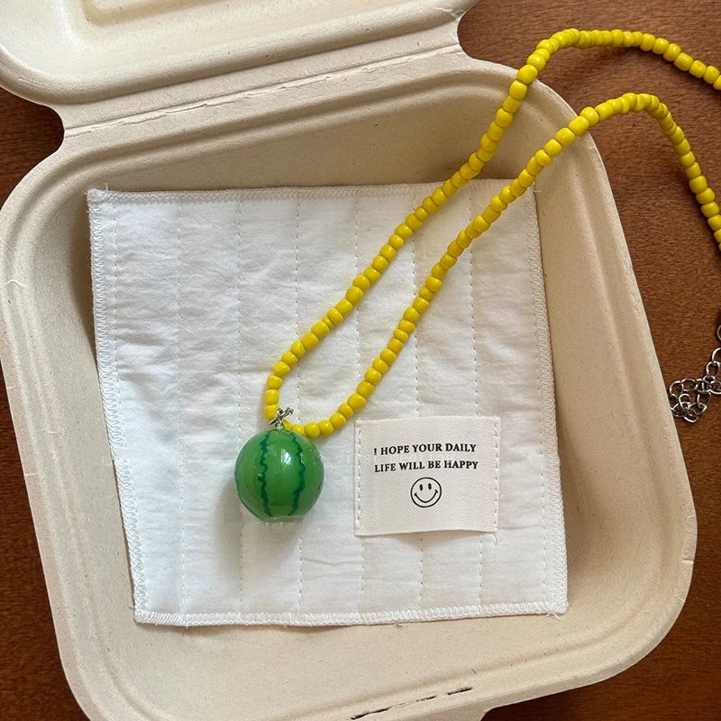 Beaded Fruit Necklace
