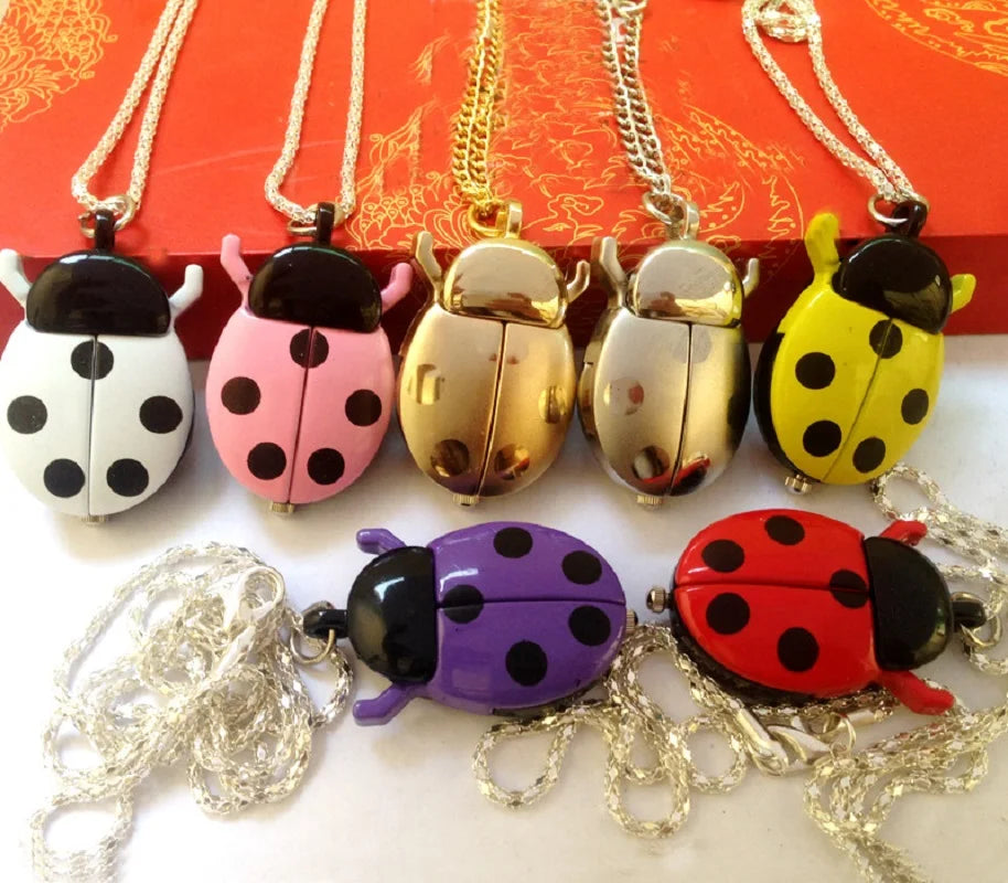 Ladybug Necklace Watch