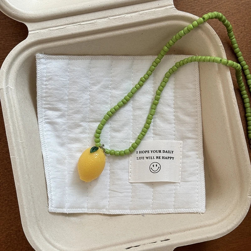 Beaded Fruit Necklace