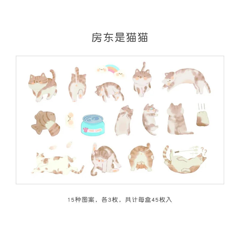 Kawaii Animal Sticker Packs (45 Stickers)