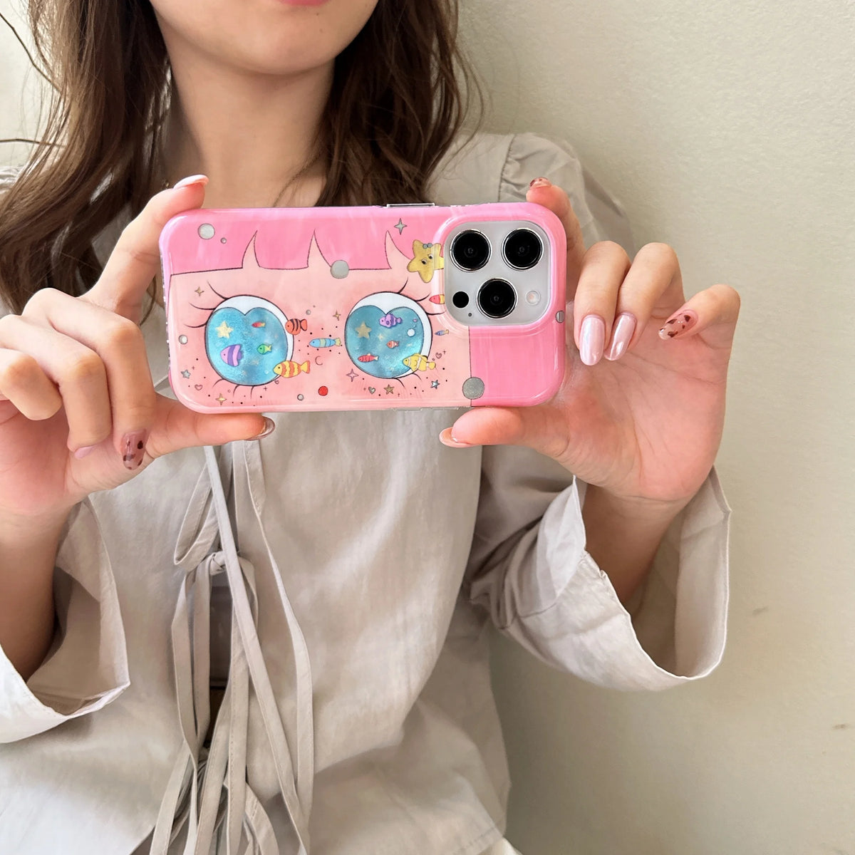 Glittering Aquarium Eyes iPhone Case