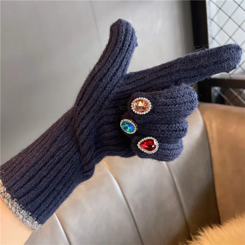 Fancy Manicure Knit Gloves