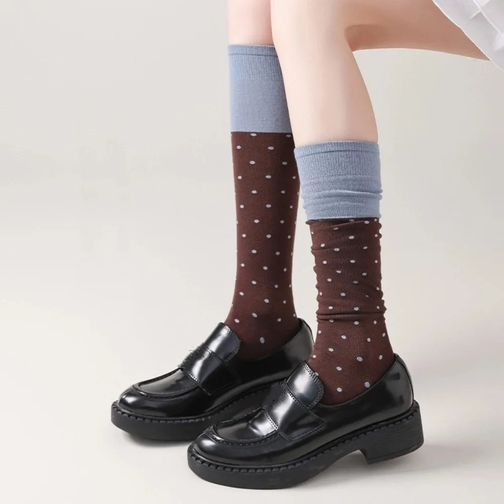 Polka Dot Colourblock Socks