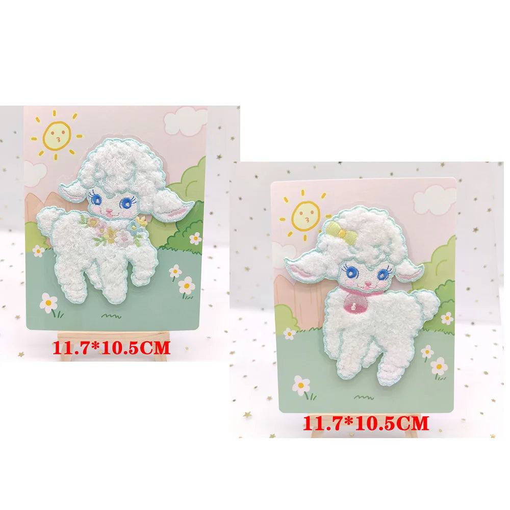 Retro Fluffy Lamb Embroidered Patch