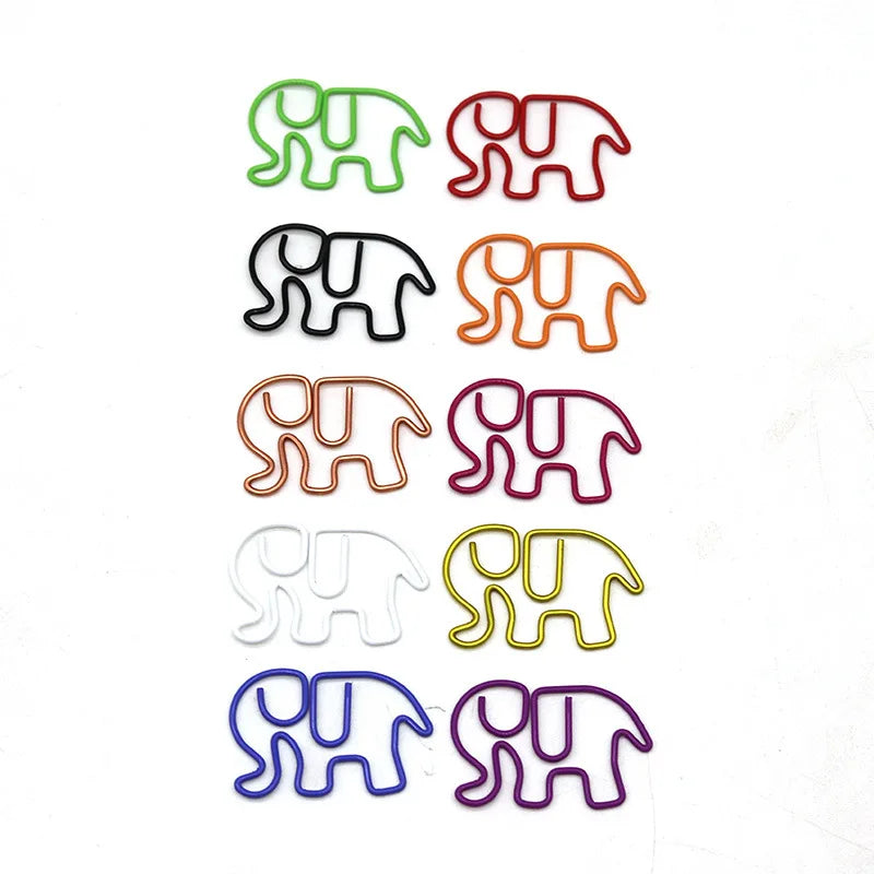 10-100pcs Color Creative Elephant Paper Clip Cartoon Cute Student Paperpin Special-shaped Paper Clip Office Stationery Paperclip - Ice Cream Cake