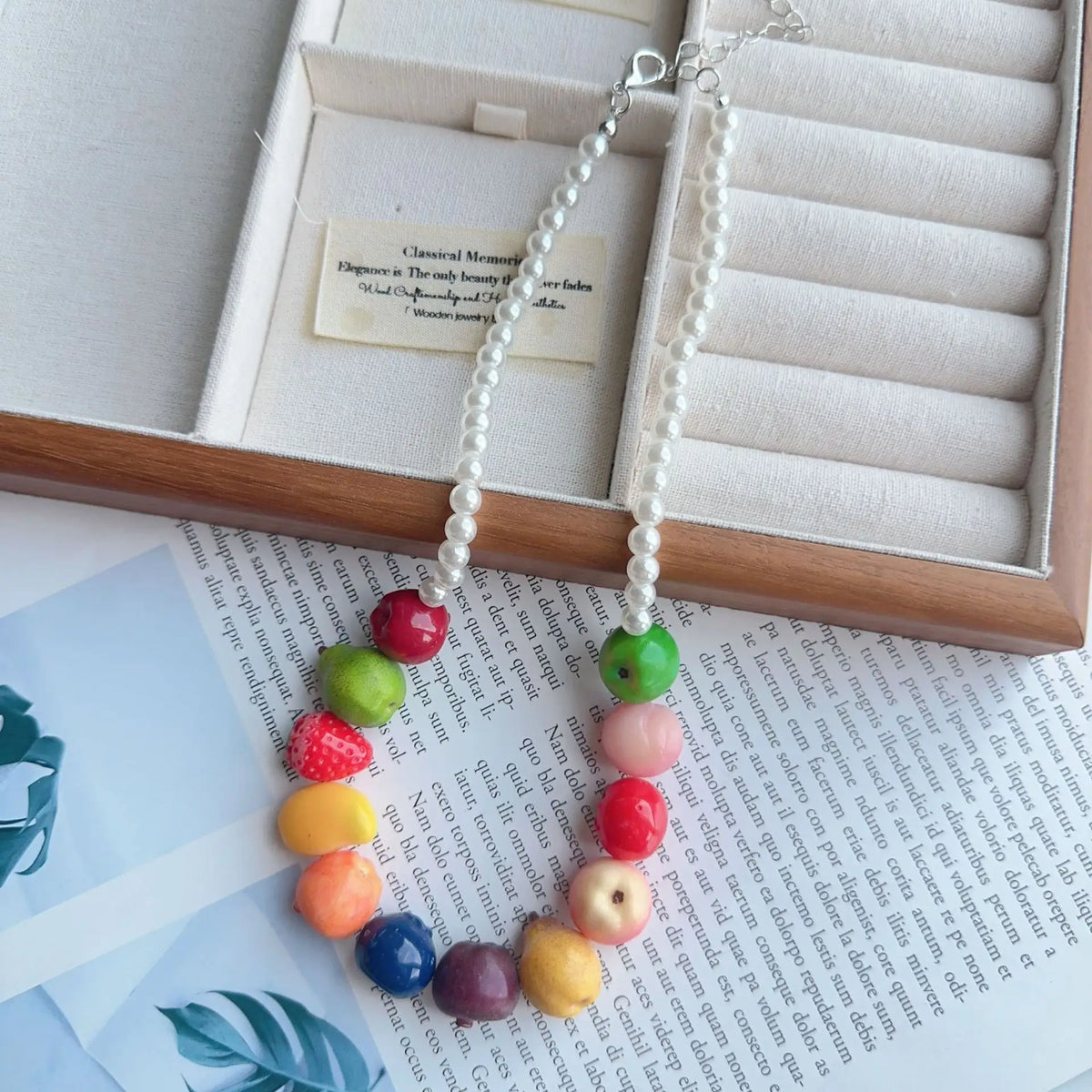 Fruit Charm Necklace and Bracelet