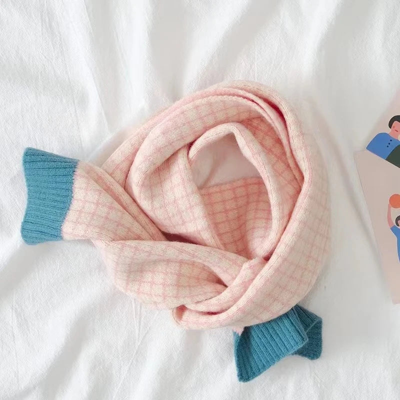 Notebook Grid Pattern Skinny Scarf