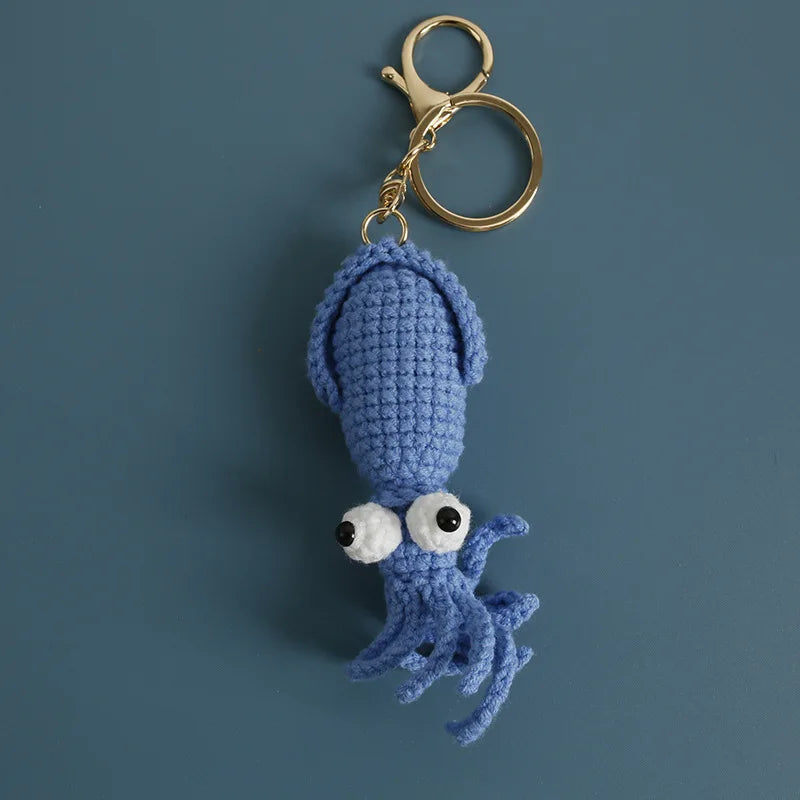 Handmade Crochet Ocean Friends Keychain Charm