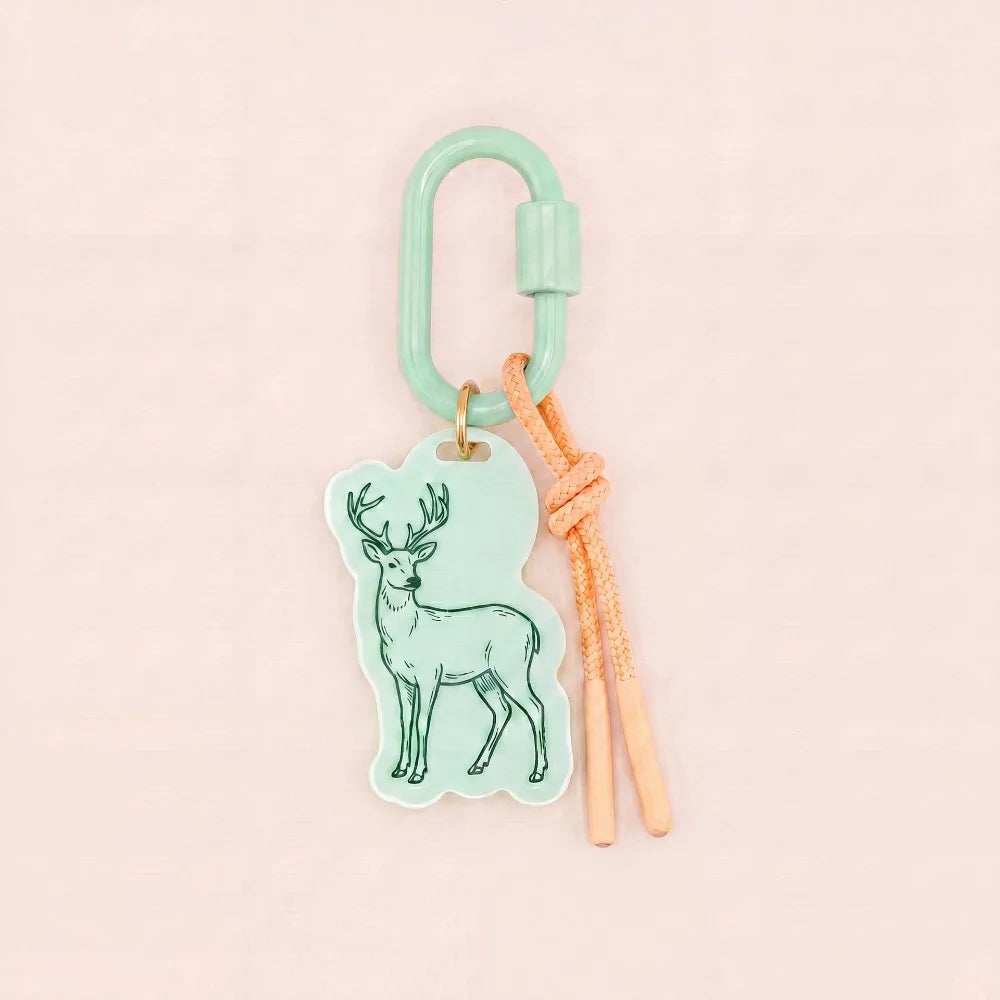 Printed Dog Rope Woven Acrylic Keychain Cat Rabbit Animals Series Pendant Cartoon Design Deer Bag Chain Charms DIY Accessories - Ice Cream Cake