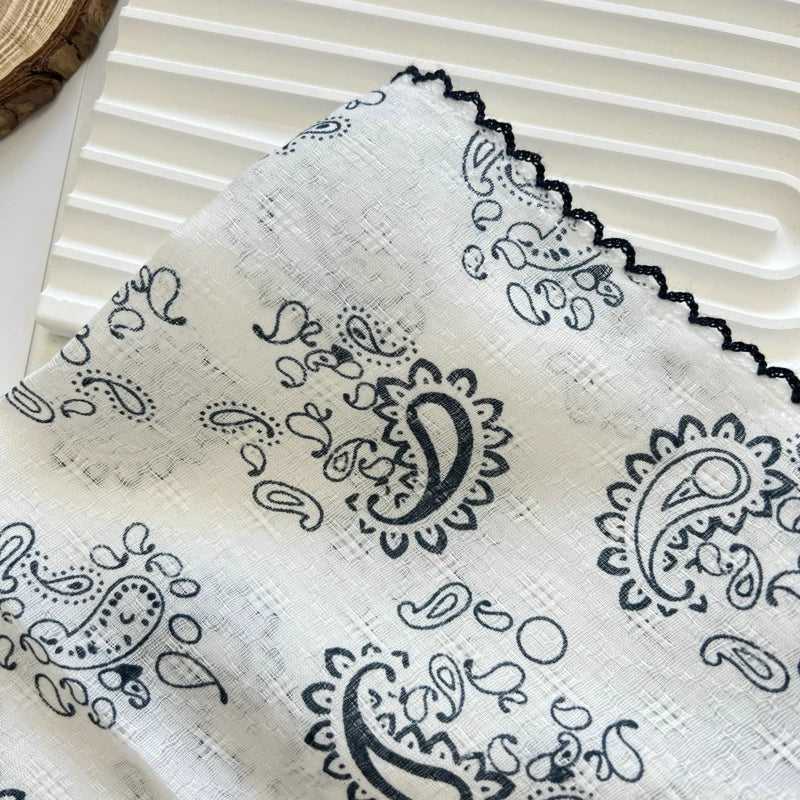 Floral Print Cottagecore Scarf - Ice Cream Cake