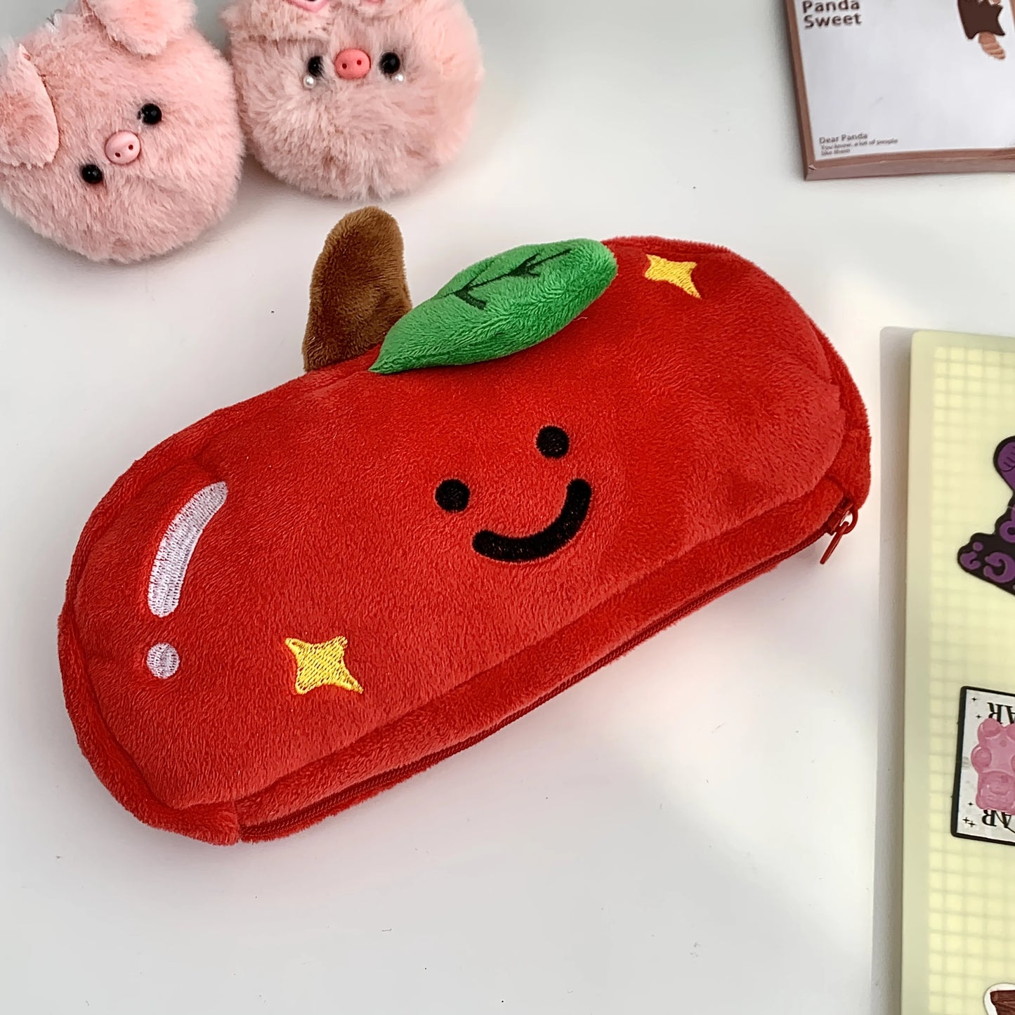 Plush Apple Pencil Case