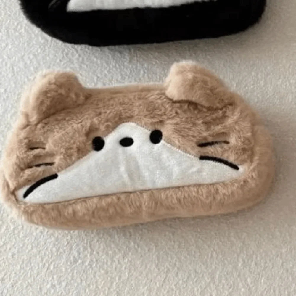 Kids Gift Funny Cat Cartoon Pencil Case Cute Kawaii Stationery Storage Bag Fluffy Large Capacity Cat Stationer Bag Student Use - Ice Cream Cake