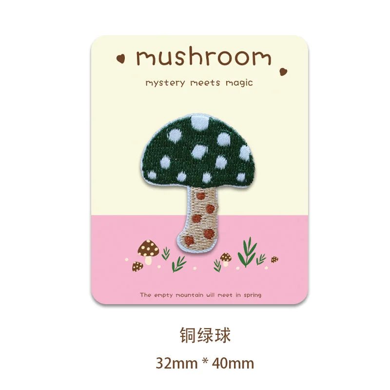 Embroidered Colourful Mushroom Patch