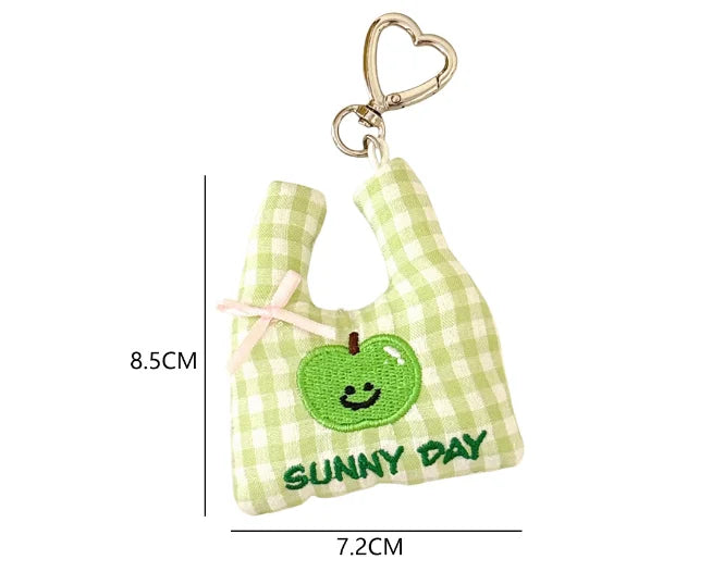 1/4 Pcs Cute Shopping Bag Doll Pendant Versatile Backpack Decoration Keychain Decoration Doll Pendant - Ice Cream Cake