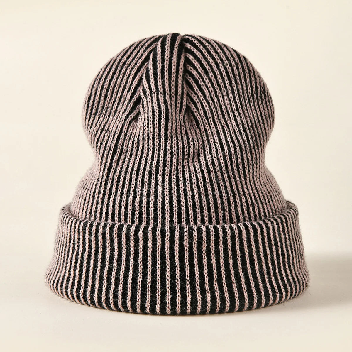 Knitted Ribbed Beanie Hat