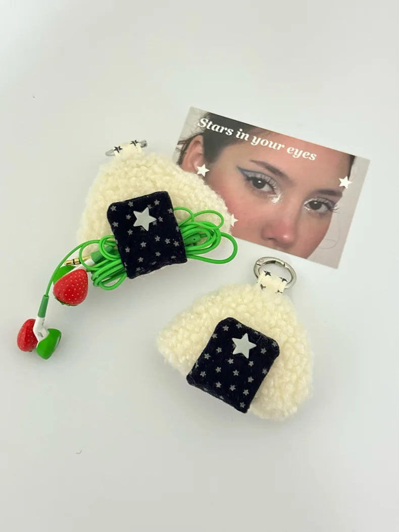 Onigiri Rice Ball Wire Tidy Clip-On Keychain
