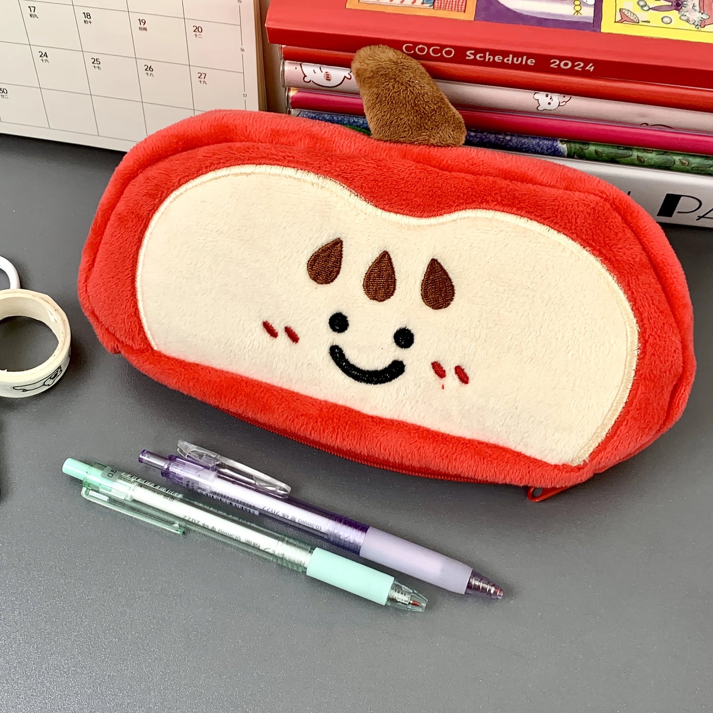 Plush Apple Pencil Case