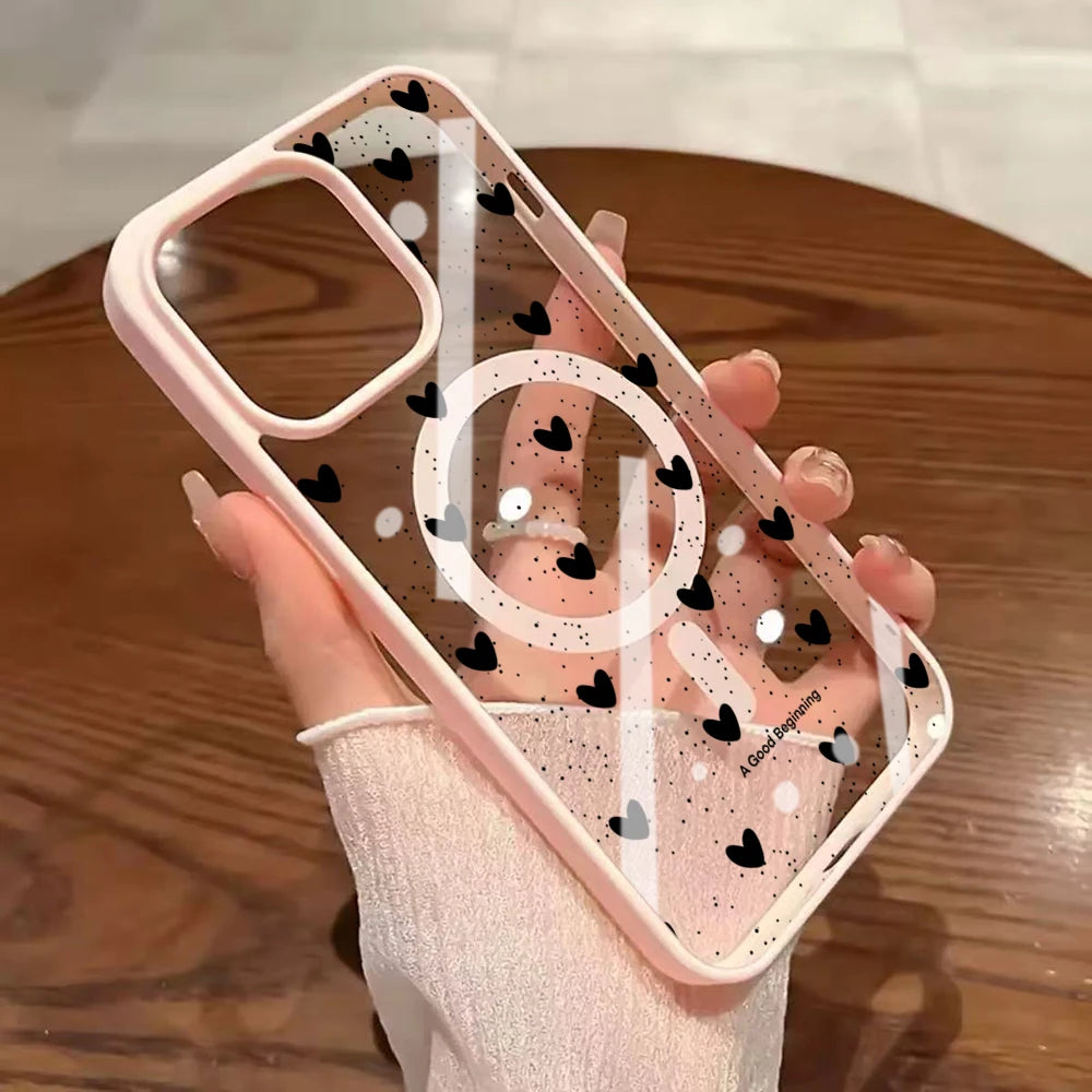 Heart Polka Dot Pattern iPhone Case