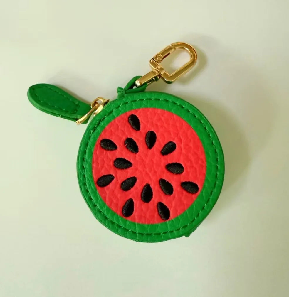 Mini Fruit Clip-On Zipper Purse